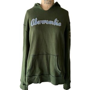 Vintage 90s Abercrombie & Fitch Green Hoodie